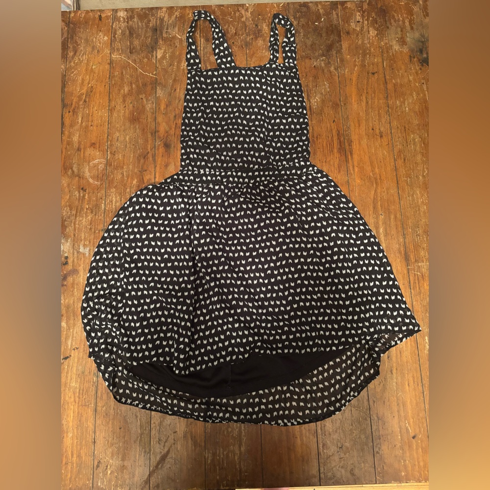 One Clothing Black and White Patterned Midi Skirt